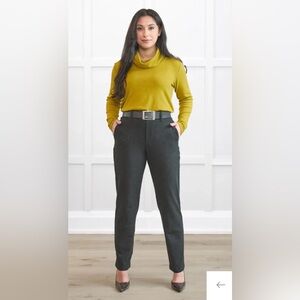 🇨🇦Miik🇨🇦 Asia mid-rise slim pant XL granite melange